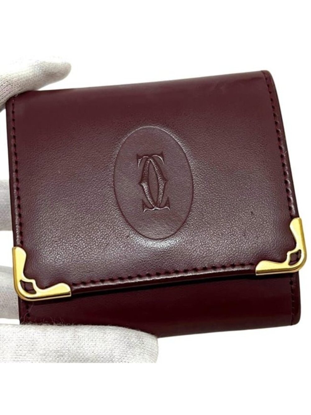 Cartier Coin Case Bordeaux Must Purse - Picture 9 of 10